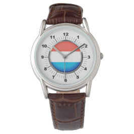 Relógio Bandeira luxemburguesa, Brown Leather Watch