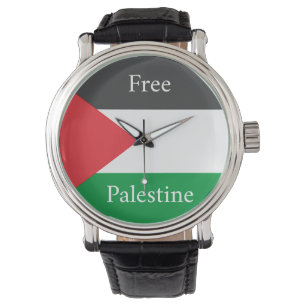 Relógio Bandeira Palestina Livre sob medida