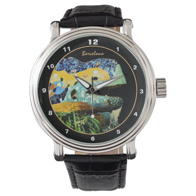 Relógio Barcelona Lizard & Park Guell, Catalunha / Gaudi (Frente)