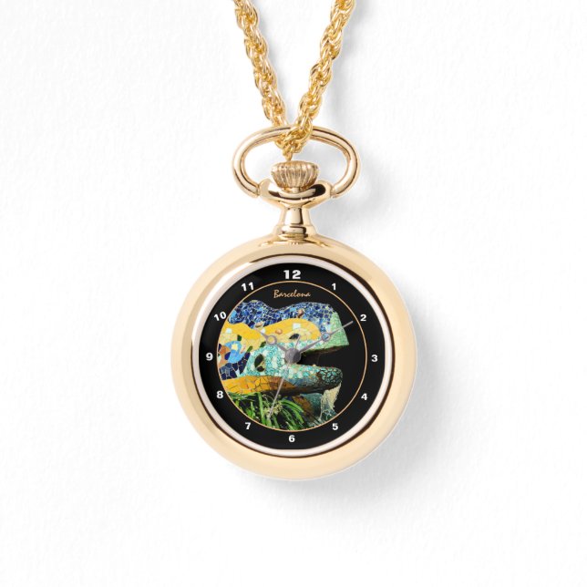 Relógio Barcelona Lizard & Park Guell, Catalunha / Gaudi (Frente)