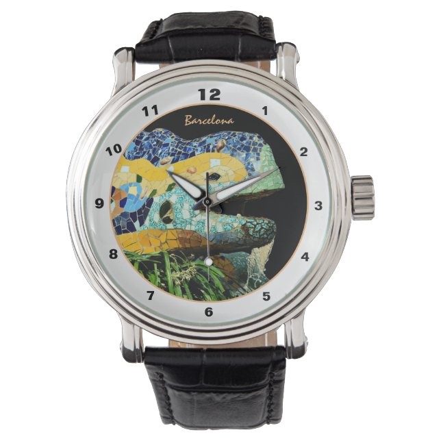 Relógio Barcelona Lizard & Park Guell, Catalunha / Gaudi (Frente)