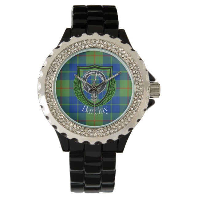 Relógio Barclay Scottish Clan Tartan & Crest (Frente)