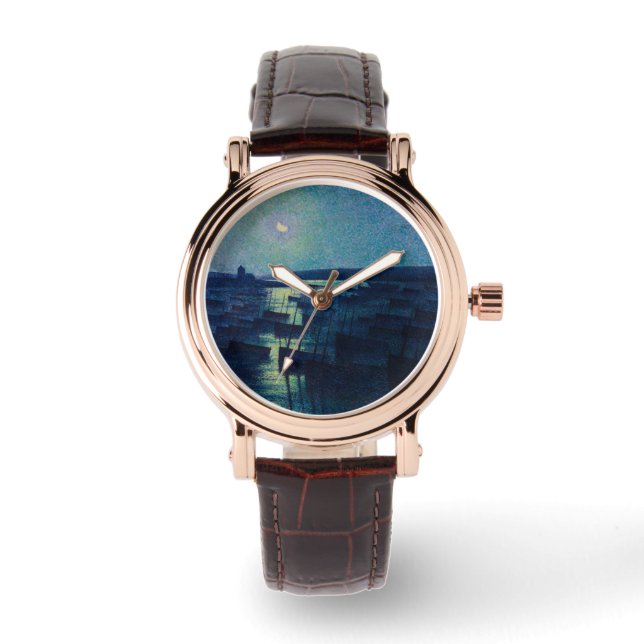 Relógio Barcos de pesca à Lua (Camaret, França) (Frente)