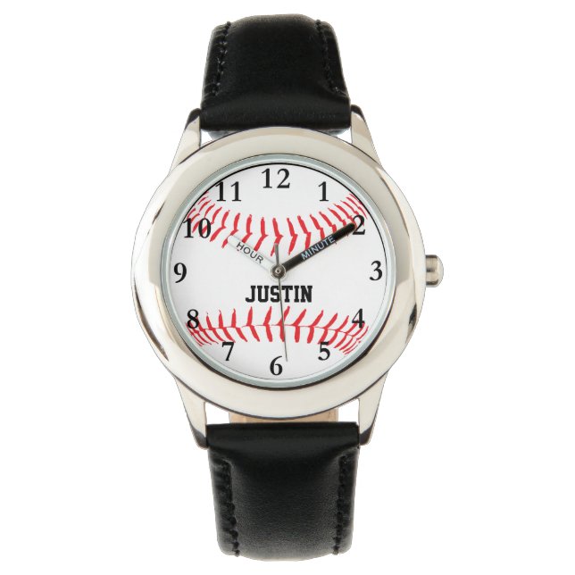 Relógio Baseball Personalizado Name Boys Watch (Frente)