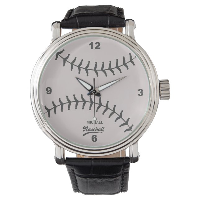 Relógio Baseball Personalizado Name Watch (Frente)