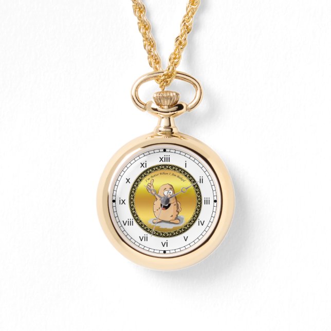 Relógio Batata personagem de desenho animado com olhos gra (Frente)