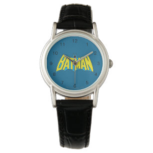 Relógio Batman   Logotipo Amarelo Vintage