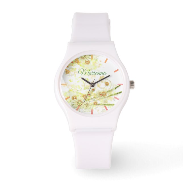 Relógio Beaded Floral (Frente)