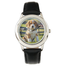 Relógio Beagle de Crianças Bonitas Personalizado