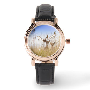 Relógio Bebês Mais Pobres   Dois Jovens Veados Brancos