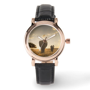 Relógio Bebês Mais Pobres   Elefante, Vitelo e Mãe