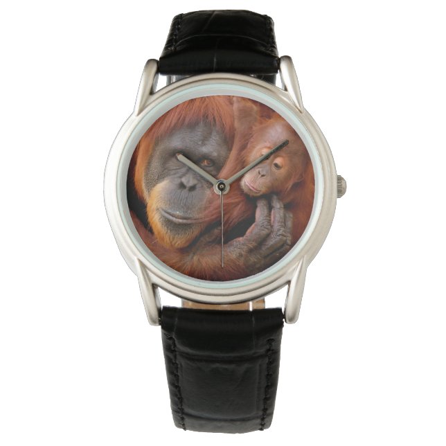 Relógio Bebês Mais Pobres | Orangutan Mãe e Bebê (Frente)