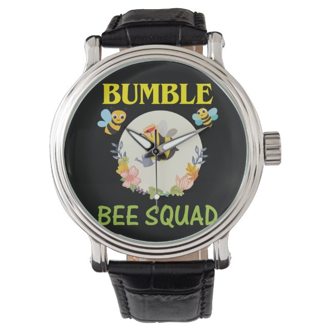 Relógio Beekeeper Art Bumble Bee Squad (Frente)