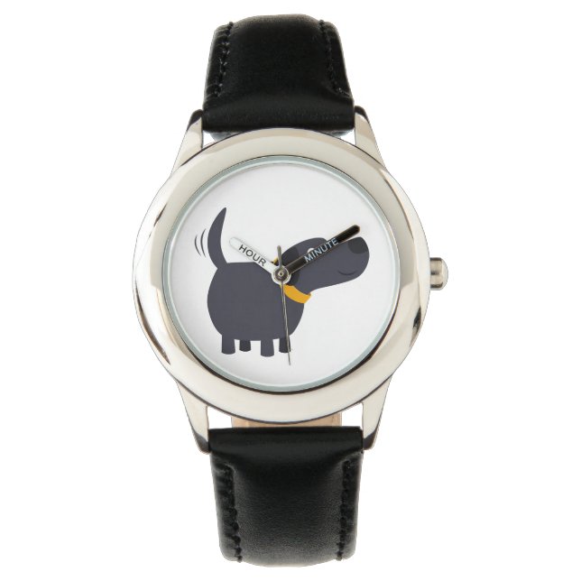 Relógio Bela Cartoon Black Labrador Watch (Frente)