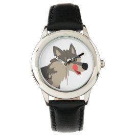 Relógio Bela Cartoon Hungry Wolf Watch