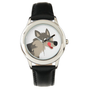 Relógio Bela Cartoon Hungry Wolf Watch