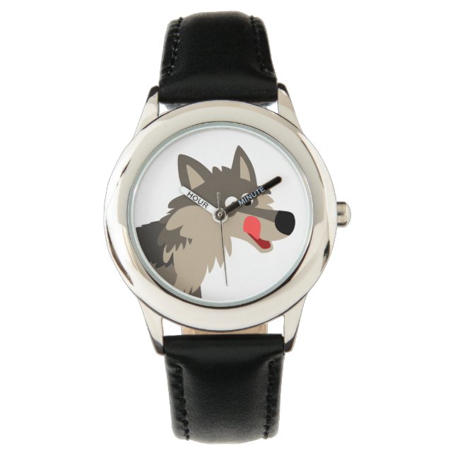 Relógio Bela Cartoon Hungry Wolf Watch (Frente)