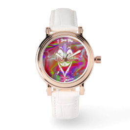 Relógio Belo Abstrato, Elegante, Rosa Dourado Watch