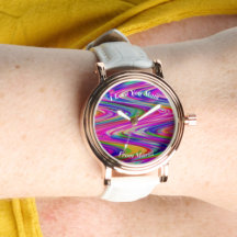 Belo Abstrato, Elegante, Rosa Dourado Watch