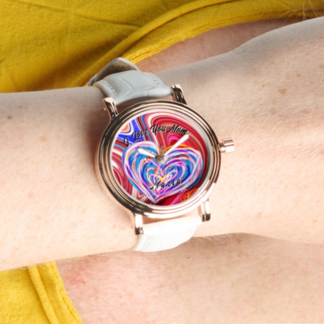 Relógio Belo Abstrato, Elegante, Rosa Dourado Watch (Criador carregado)