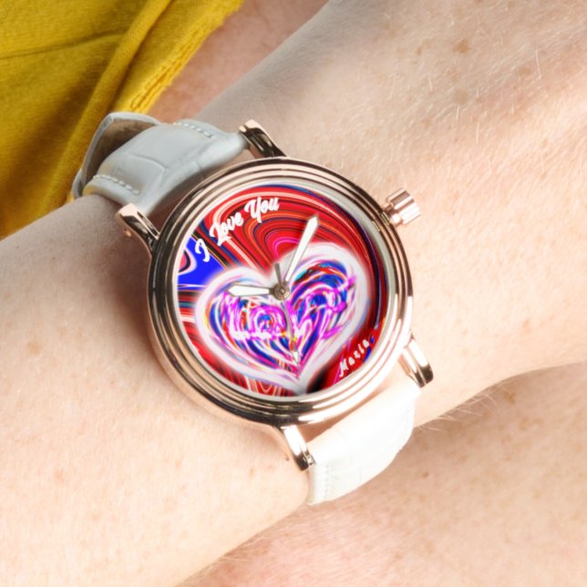 Relógio Belo Abstrato, Elegante, Rosa Dourado Watch (Criador carregado)