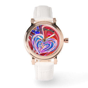Relógio Belo Abstrato, Elegante, Rosa Dourado Watch