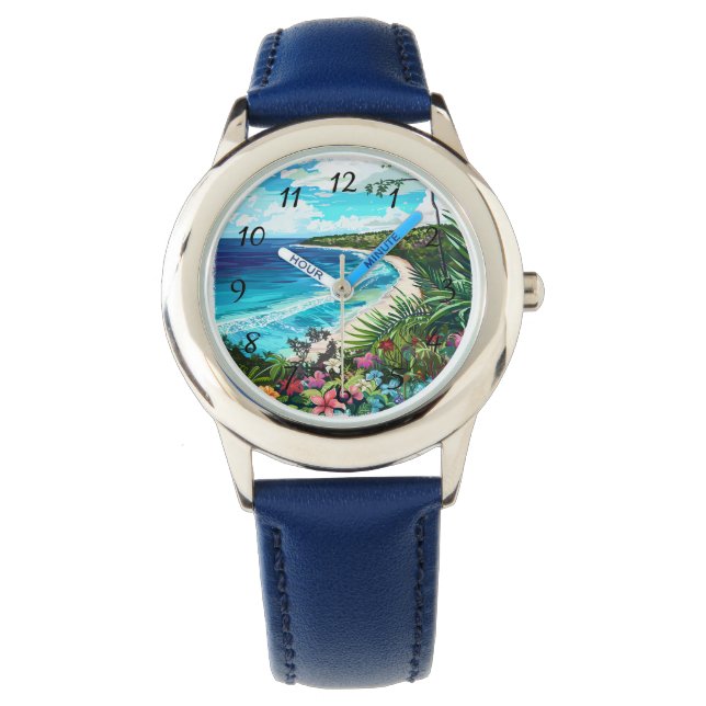 Relógio Belo Design de Praia das Mulheres (Frente)