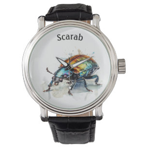 Relógio Besouro Iridescente em Aquarela, personalizado