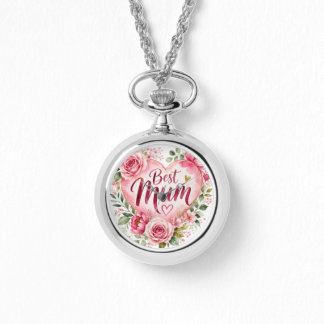 Relógio Best Mum Aquarell Blumenherz Design