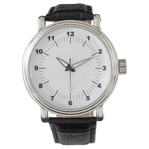 Relógio BESTSELLER! ⌚ Vintage Black Leather Strap