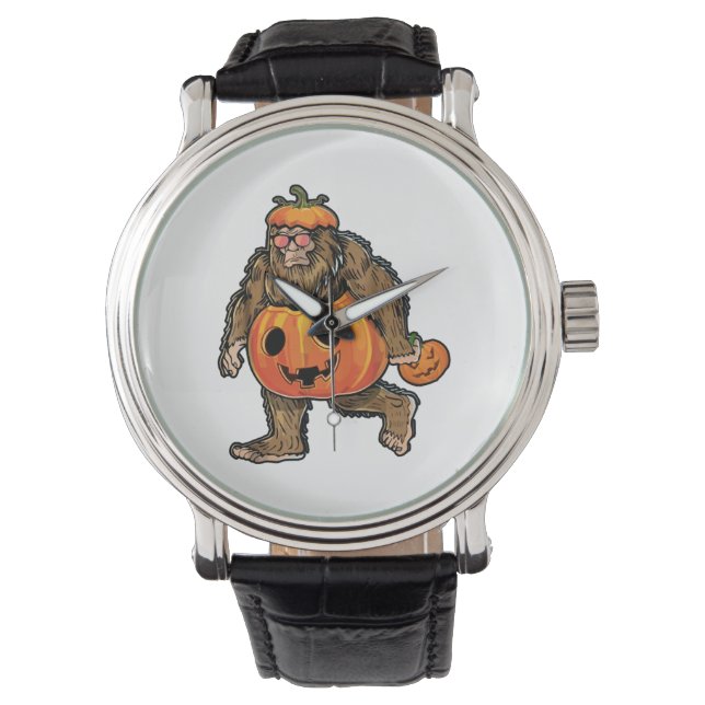 Relógio Bigfoot Halloween Pumpkin halloween (Frente)