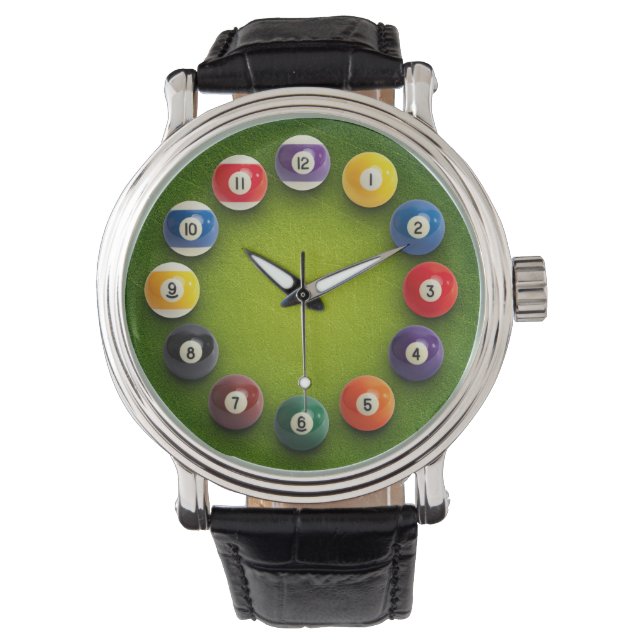 Relógio Billiards Snooker Novelty Clock Watch (Frente)