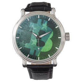 Relógio Bitcoin America ₿  (Green) Watch