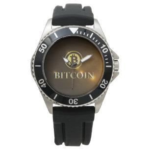Relógio BITCOIN Crypto Coin Logo BTC Cryptocurrency Trator