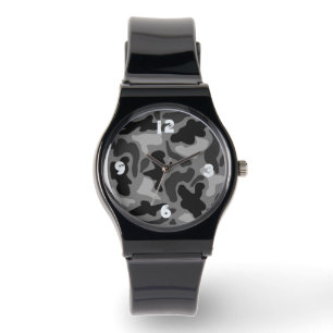 Relógio Black Camo Numerated Boys Watch