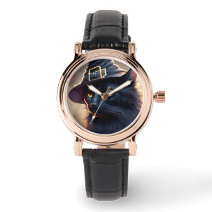 Relógio Black Cat Halloween