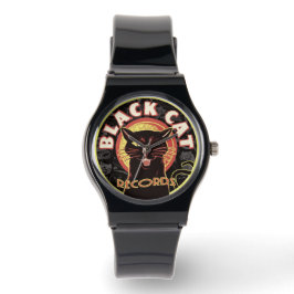 Relógio Black Cat Records Watch - Retro Vinyl Jazz (Unisex