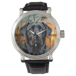 Relógio Black Labrador Watch, Labrador Retriever