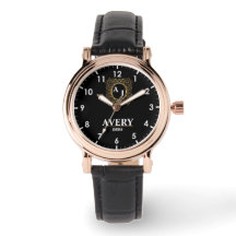 Black  Personalized Custom Monogram Luxury Gift 