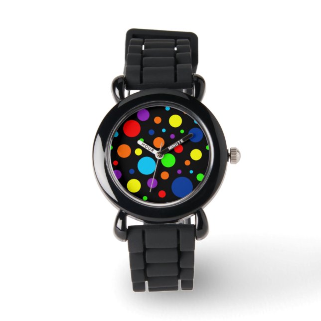 Relógio Black Rainbow Spots Watch (Criança) (Frente)