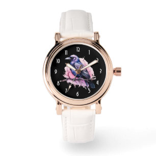 Relógio Black Raven em uma Ilustração de Ramificação