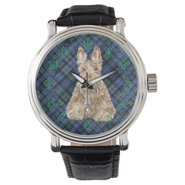 Relógio Black Watch Tartan (Frente)