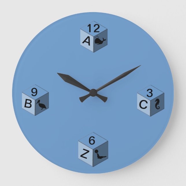 Relógio - Blocos de Bebê - 3 lados (Frente)