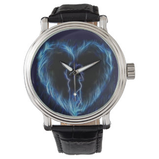 Relógio Blue Fire Heart Watch