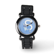 Blue Kids Watch - Design "S" bonito para meninas