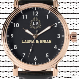 Relógio Blue navy Vintage simple Monogram