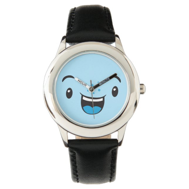 Relógio Blue Smiling Kawaii Face Watch (Frente)