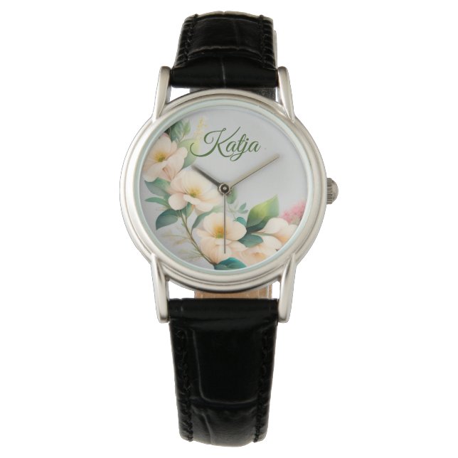 Relógio Blumen in creme weiß (Frente)