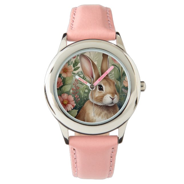 Relógio Blush Blooms e Bunny Watch (Frente)