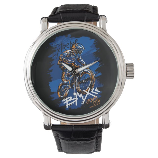 Relógio Bmx Bicycle Urban Graffiti streetwear  (Frente)